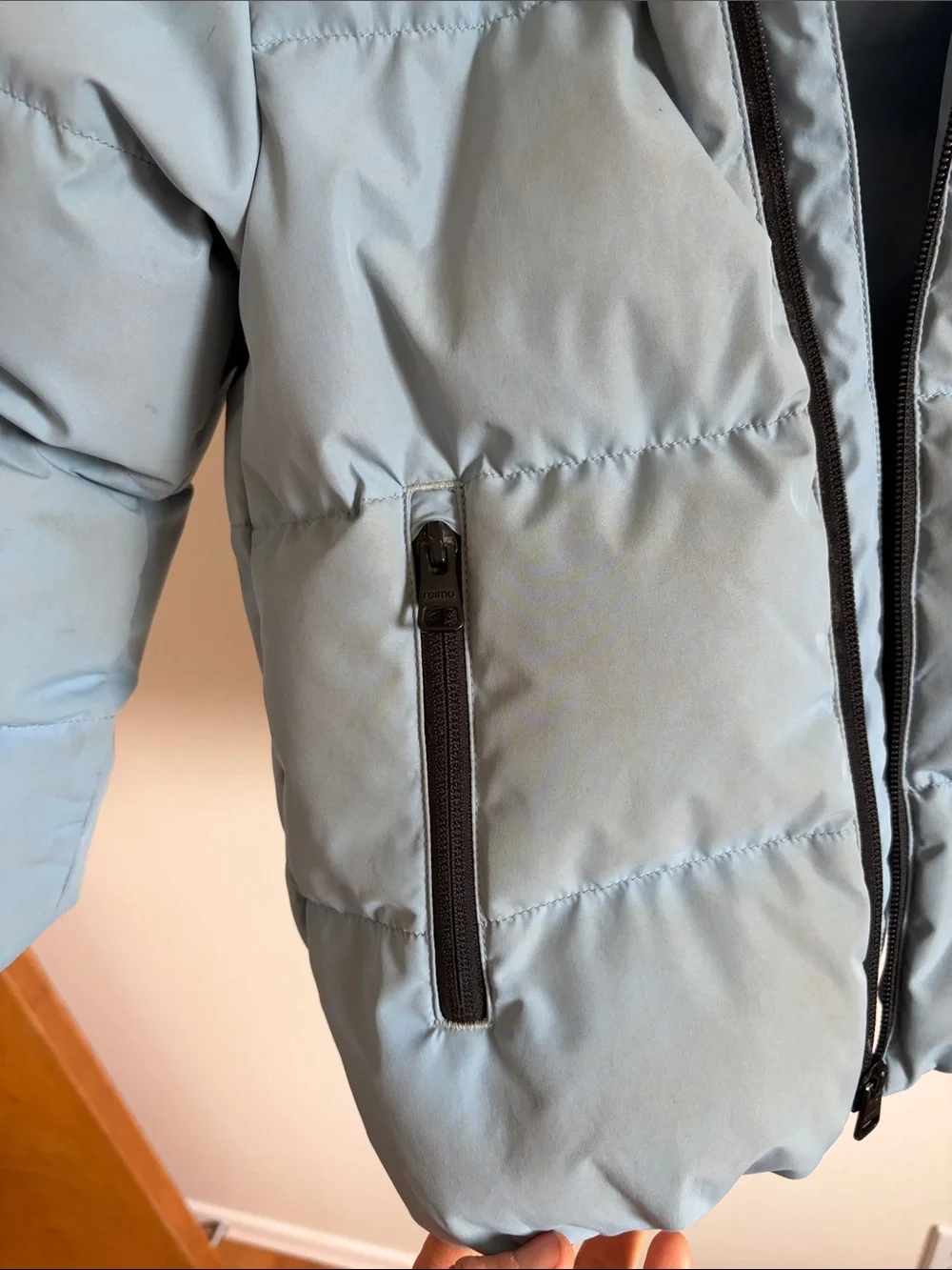 Paimio Reima waterproof down puffer, size 110/5T (US)